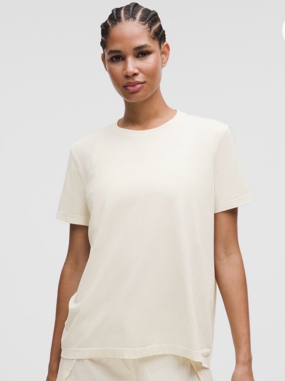 lululemon athletica Short Sleeve Crewneck Tee in Cream